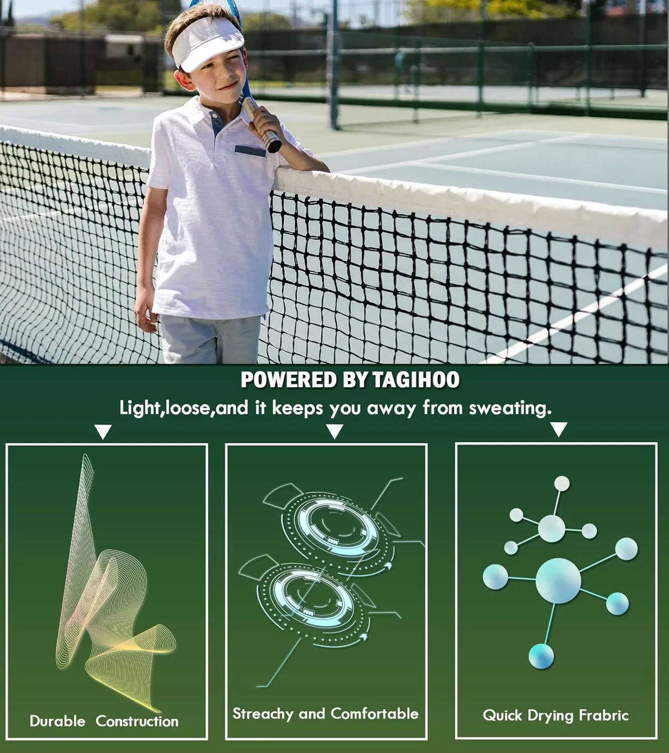 4 Pack Boys Mesh Athletic Polo Shirt Quick Dry Golf Moisture Wicking Active Short Sleeve for Youth