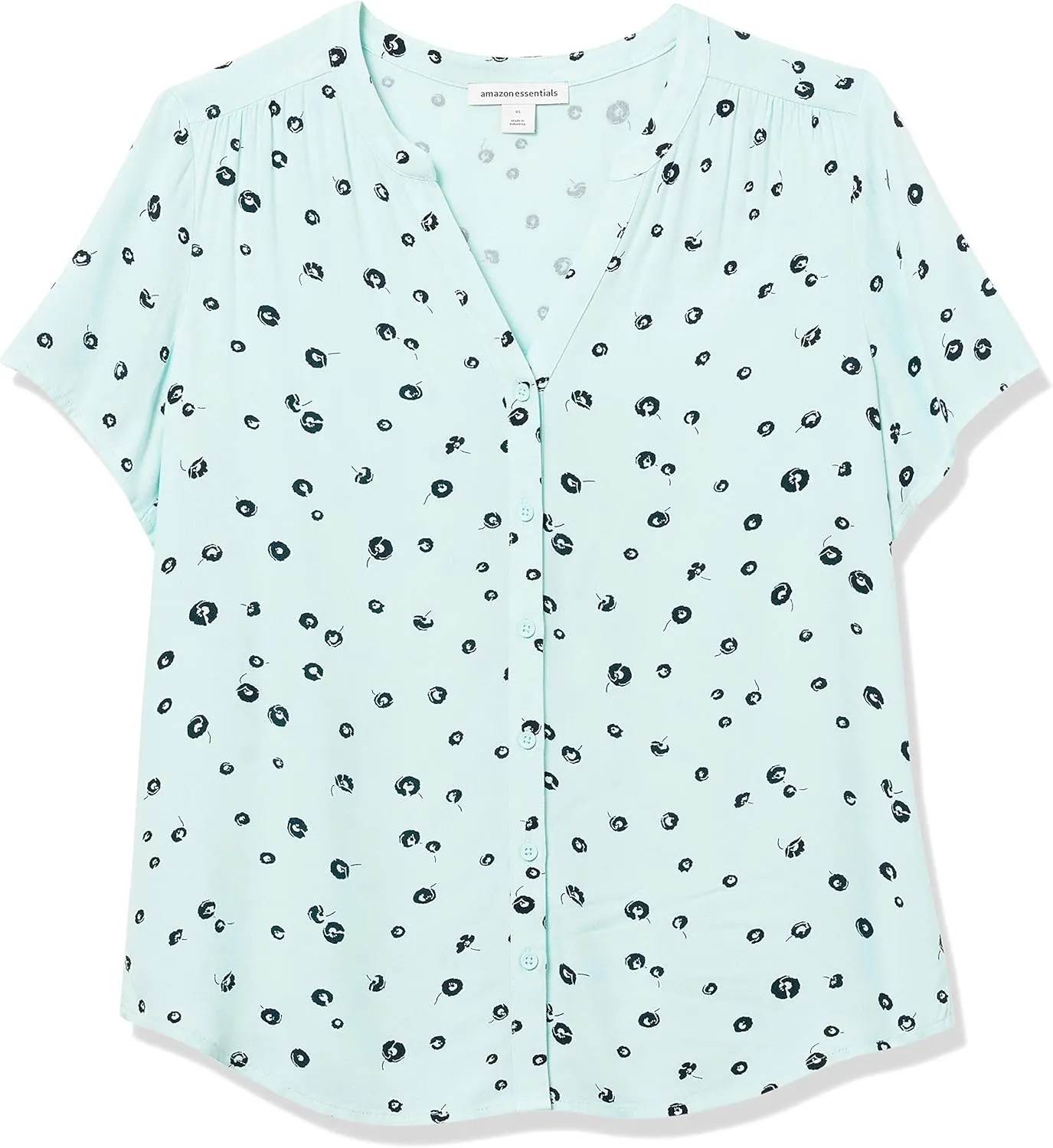 Amazon Essentials Women's Relaxed-Fit Short-Sleeve Woven Blouse