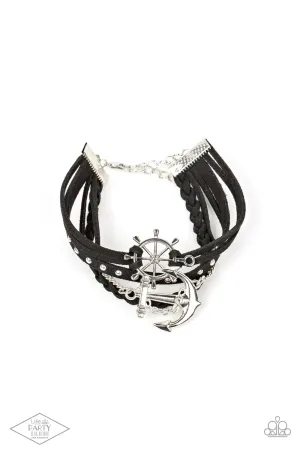 Anchors Away - Black Bracelet - Paparazzi Accessories