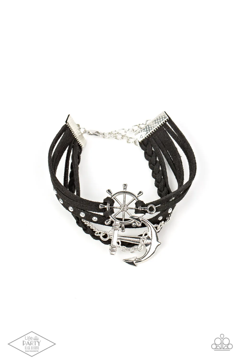 Anchors Away - Black Bracelet - Paparazzi Accessories