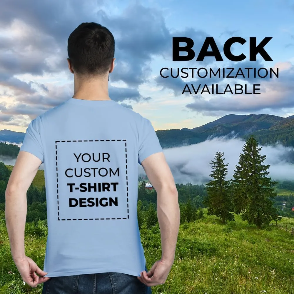 Custom Personalized Polycotton T Shirt with Text Image Logo for Men Women Unisex Front Back Design Adult Gift T-Shirt