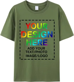 Custom Your Own Shirts with Photo Text & Logo - Personalized Tee Shirt for Men Women & Kids - Custom Personalized T Shirt