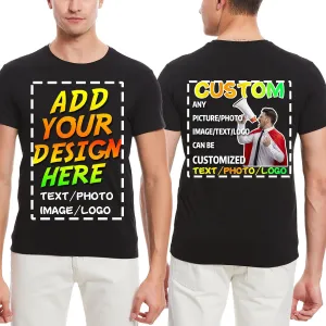 Custom Your Own Shirts with Photo Text & Logo - Personalized Tee Shirt for Men Women & Kids - Custom Personalized T Shirt