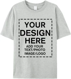 Custom Your Own Shirts with Photo Text & Logo - Personalized Tee Shirt for Men Women & Kids - Custom Personalized T Shirt