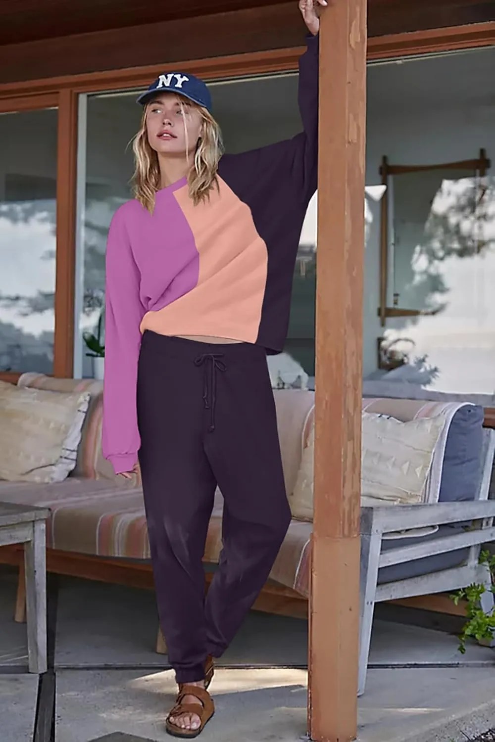 ETCYY NEW Lounge Sets for Women Two Piece Outfits Sweatsuits Sets Long Pant Loungewear Workout Athletic Tracksuits