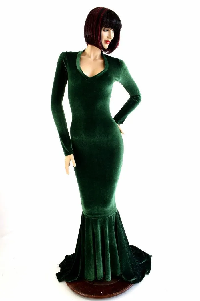 Green Velvet Gown