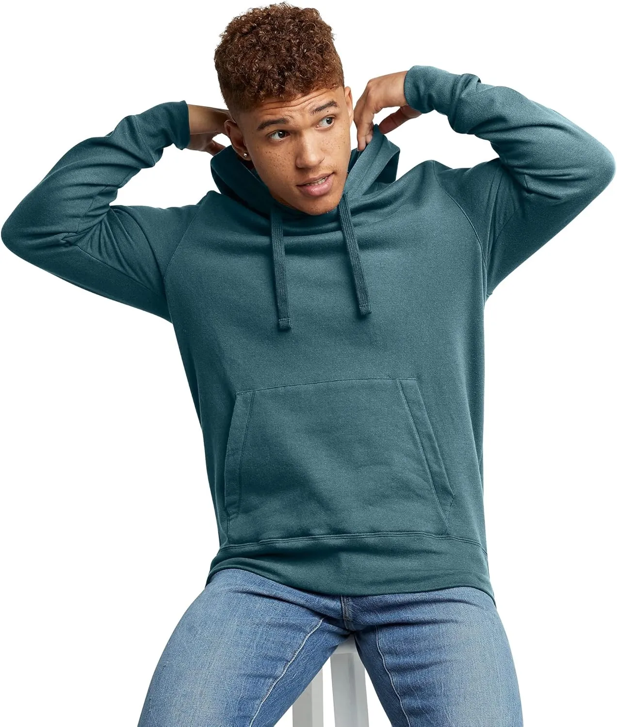 Hanes Men's Originals Midweight Fleece Hoodie, Pullover Hooded Sweatshirt for Men