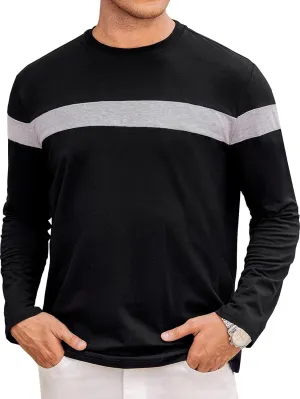 Hardaddy Men's Striped Polo Shirt Short Sleeve Casual Color Block Graphic Tee Collared Golf Shirts for Men