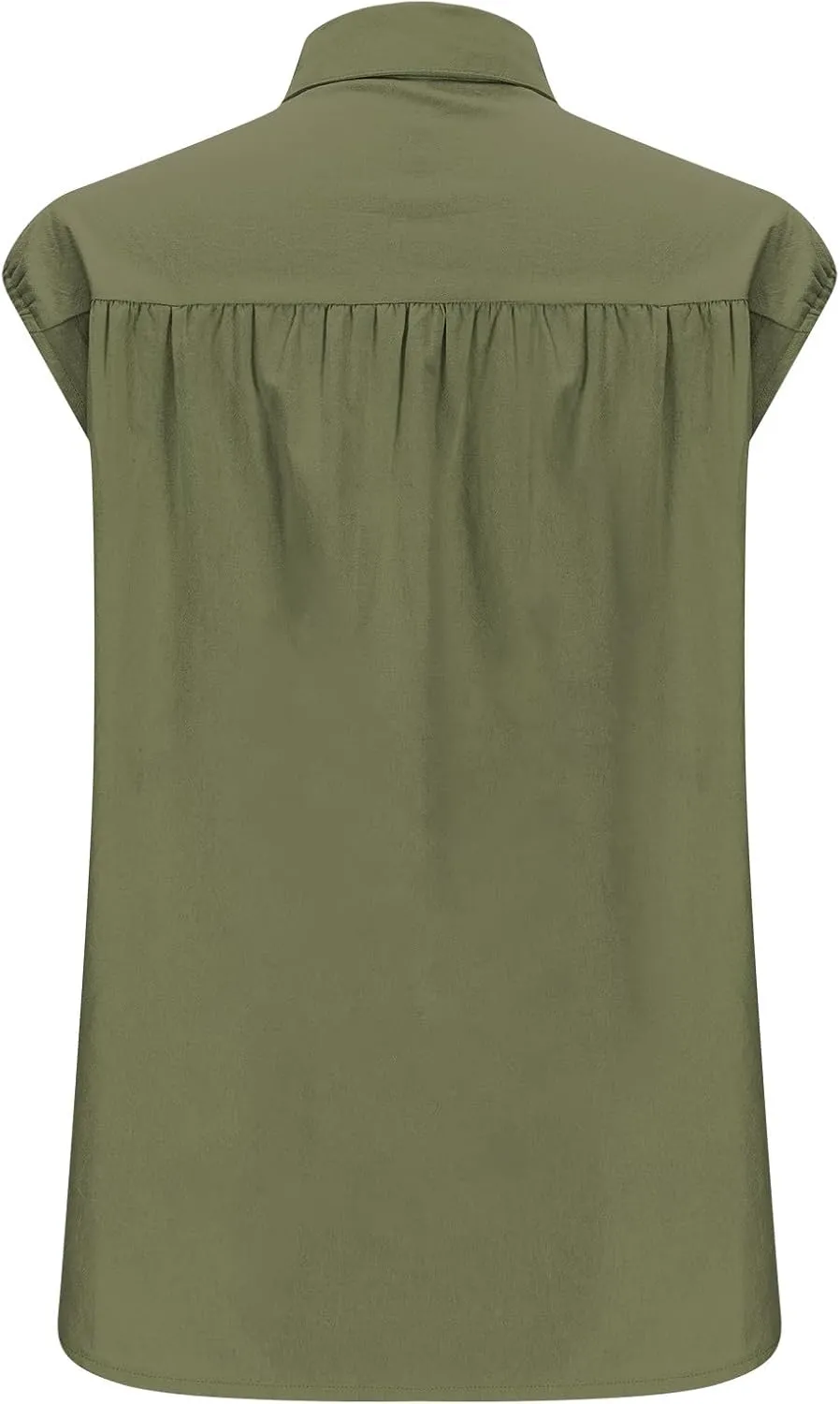Linen Shirts for Women Loose Fit Cap Sleeve Button up Blouse Loose Collared Shirt Casual Summer Tops Beach Blouse Tops