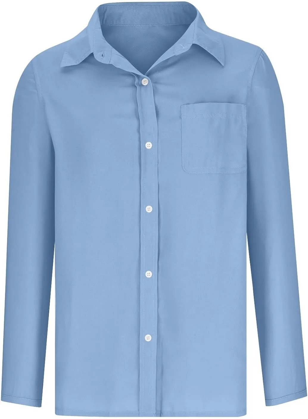 LRMQS Linen Shirts for Women with Pockets Long Sleeve Button Down Shirt Blouse Loose Fit Vacation Beach Work Tops Clothes