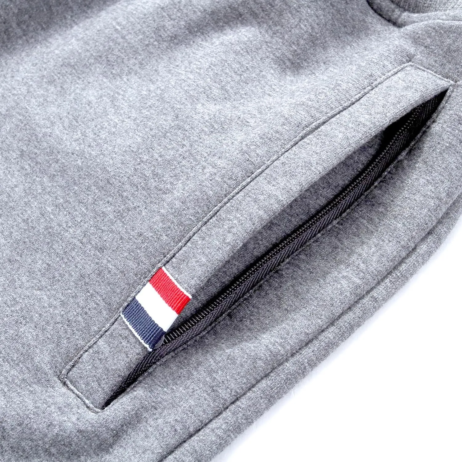 Mens Shorts Casual, Zipper Pocket Shorts Men Drawstring Elastic Waist