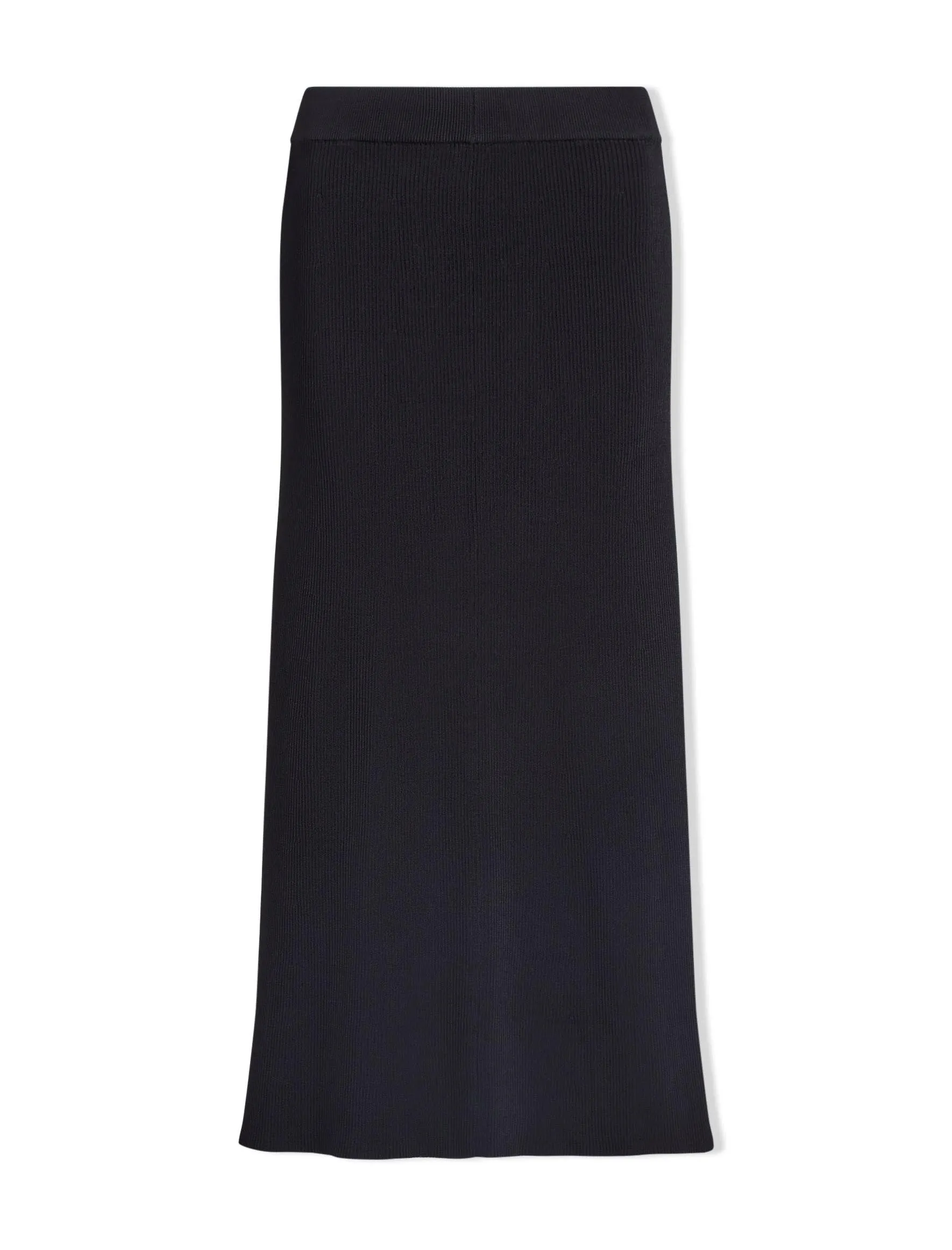 Tammy Rayon Rib Maxi Skirt - Black