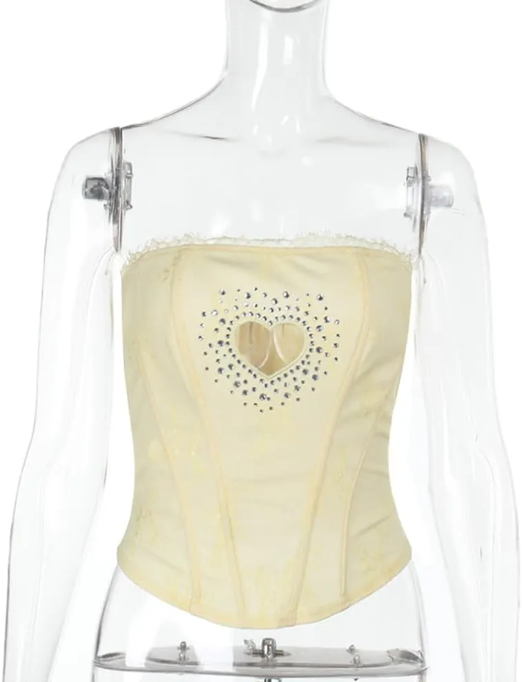Women Y2K Sequin Cami Tops Sexy Sparkle Halter Backless Low Cut Tank V Neck Open Back Bling Glitter Crop Tops