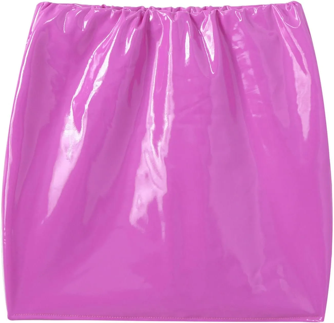 Women's PU Leather Wetlook High Waist Bodycon Mini Pencil Skirt Party Tube Skirts Clubwear