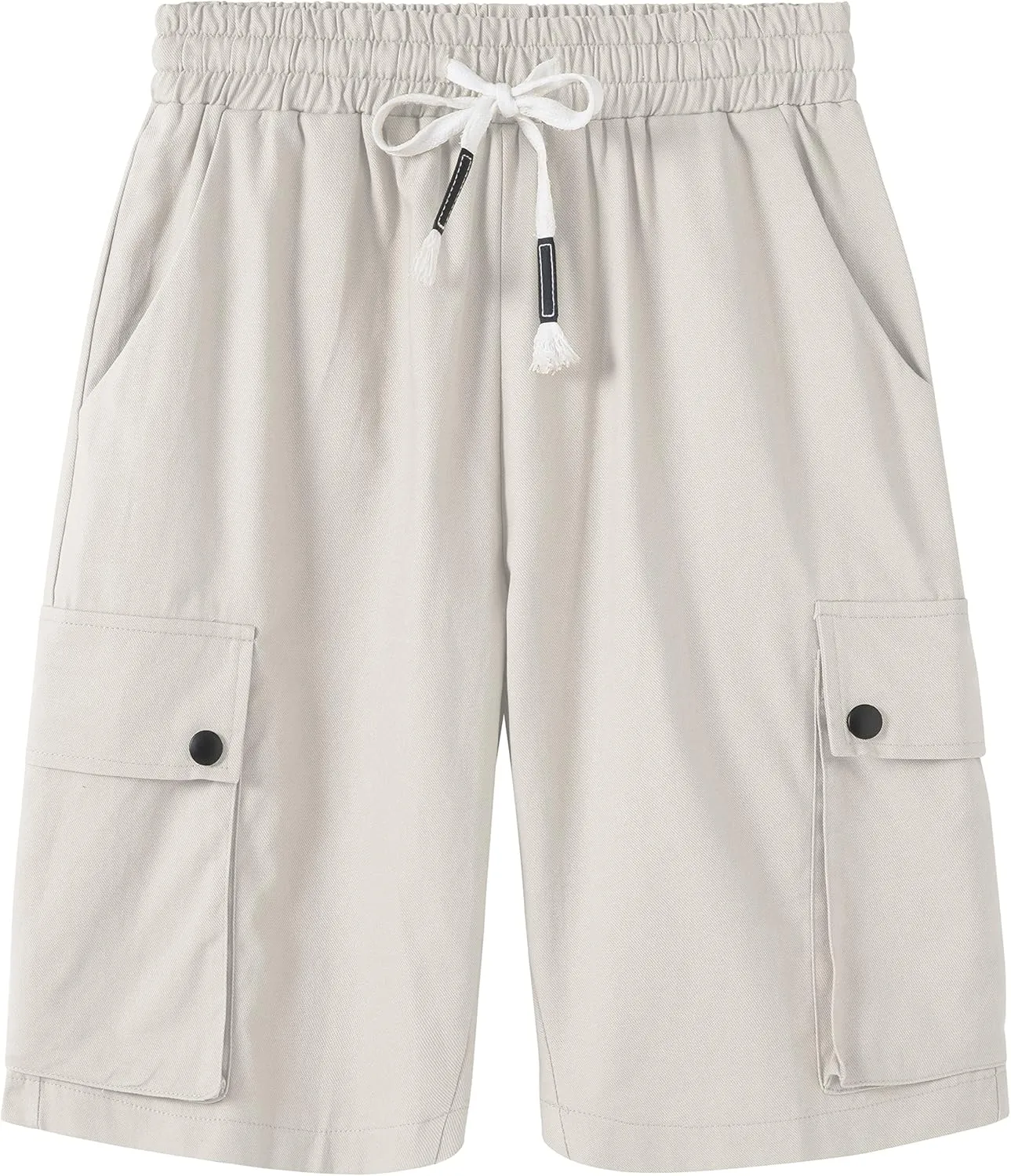 XinYangNi Women's Casual Shorts Elastic Waist Drawstring Summer Shorts with Pockets